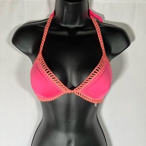 Victoria Secret Pink Crochet Swim Top
